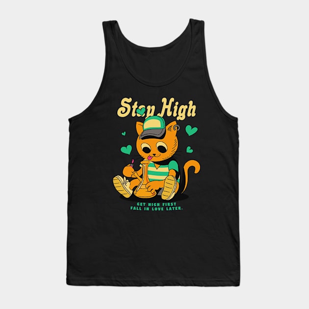 Marijuana Catto Tank Top by A -not so store- Store